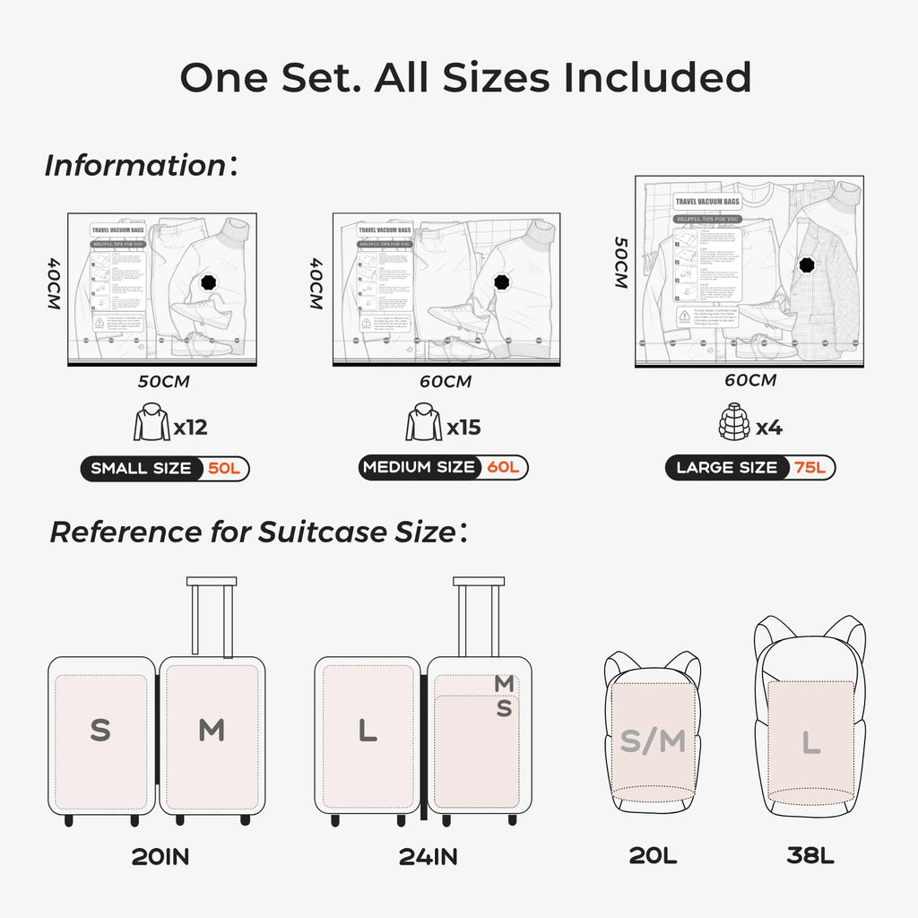 SPACEORA AirPack™ Starter Kit – 10 Bags + AirPump
