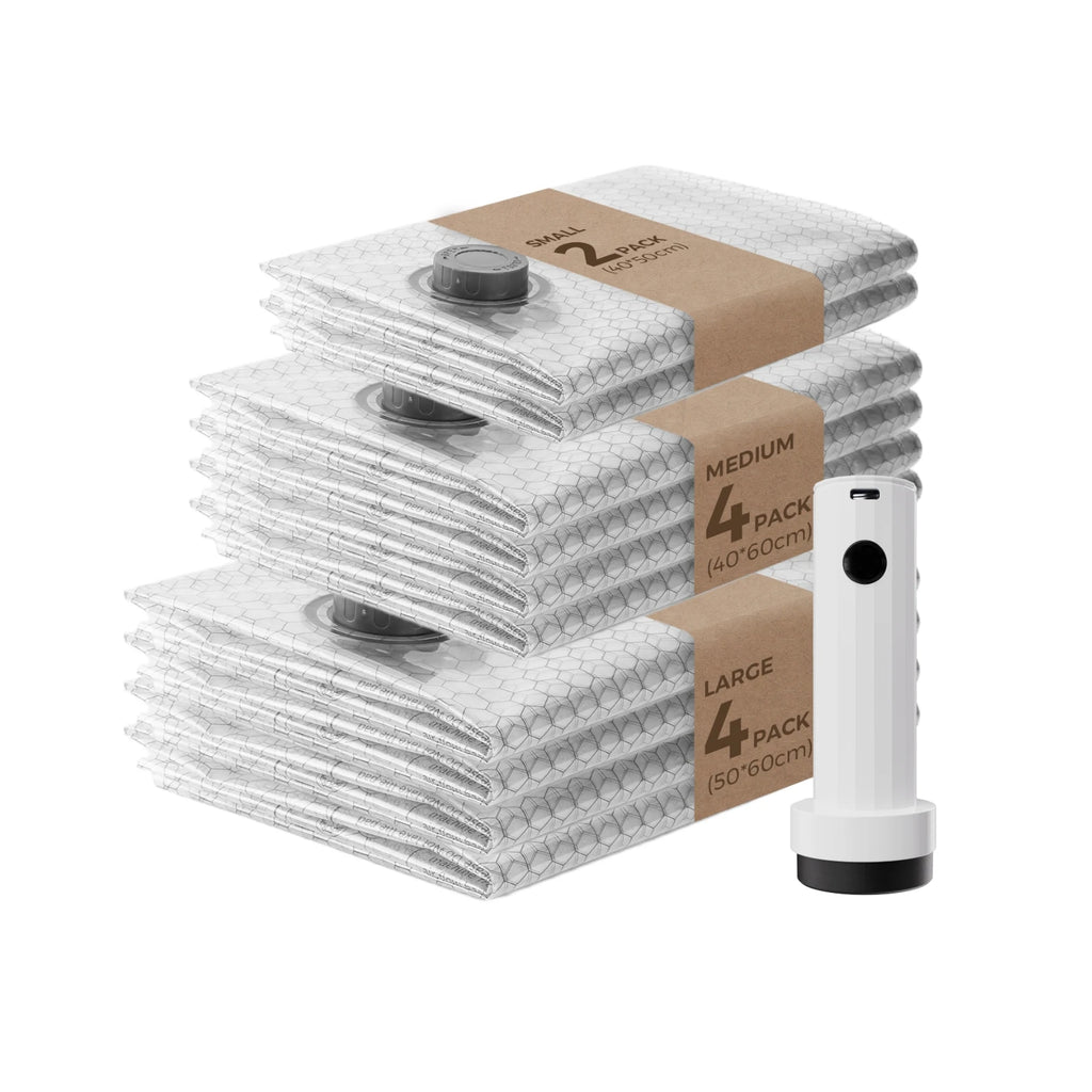SPACEORA AirPack™ Starter Kit – 10 Bags + AirPump